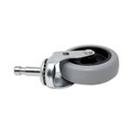 Cleaning Carts | Rubbermaid Commercial FG6111L3GRAY 3 in. Wheel Grip Ring Type C Stem Mop Bucket/Wringer Replacement Caster - Black/Gray/Silver image number 3