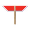 Floor Signs & Safety Signs | Tatco 17520 18 in. Red/White Face White Graphics Handheld Stop Sign image number 2