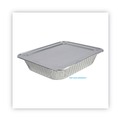  | Boardwalk BWKLIDSTEAMHF 10.5 in. x 12.81 in. x 0.63 in. Aluminum Steam Table Pan Lids (100/Carton) image number 4