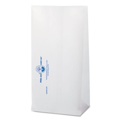 Food Trays, Containers, and Lids | Bagcraft 300298 Dubl Wax 6.13 in. x 12.38 in. SOS Bakery Bags - White (1000/Carton) image number 0