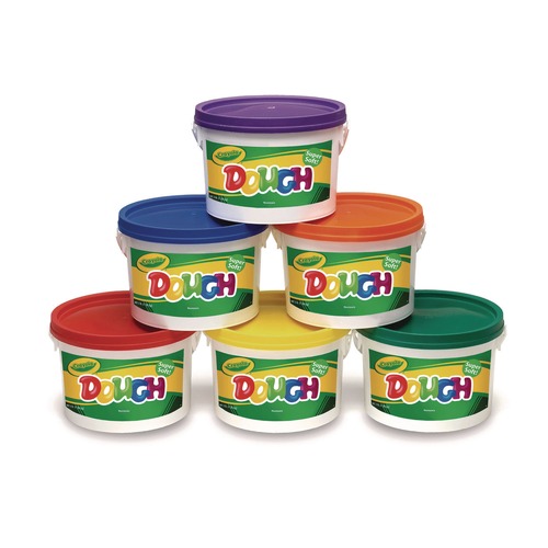 Arts & Crafts Supplies | Crayola 570016 3 lbs. Modeling Dough Bucket - Assorted Colors (6/Set) image number 0