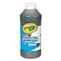 Acrylic & Tempera Paint | Crayola 54-2016-051 16 oz Washable Paint - Black image number 0