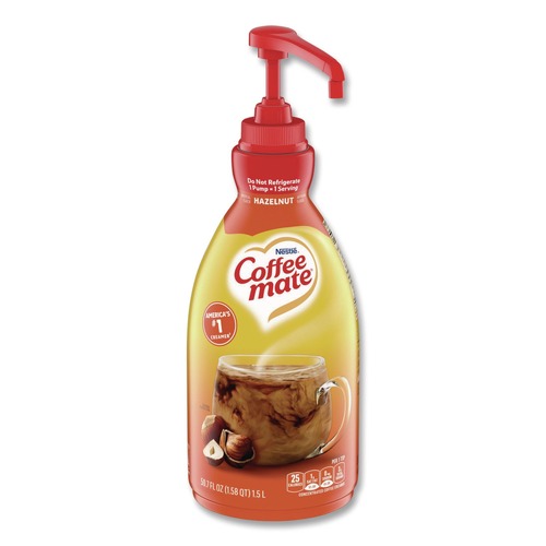 Condiments | Coffee-Mate 12039865 1500 mL Pump Bottle Hazelnut Liquid Coffee Creamer image number 0