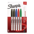 Permanent Markers | Sharpie 30653PPA Fine Tip Permanent Marker Fine Bullet Tip Assorted Ink Colors 5/Pack image number 0