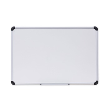 Universal UNV43841 36 in. x 24 in. Deluxe Porcelain Magnetic Dry Erase Board - White Surface, Aluminum Frame