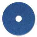 Cleaning & Janitorial Accessories | Boardwalk BWK4013BLU 13 in. Diameter Scrubbing Floor Pads - Blue (5/Carton) image number 1