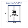 Dividers & Tabs | Avery 05029 0.66 in. x 3.44 in. Permanent File Folder Labels with Sure Feed Technology - Clear (30/Sheet, 15 Sheets/Pack) image number 5