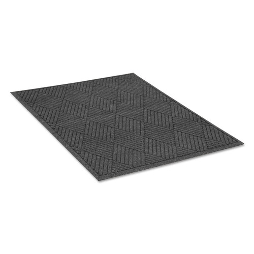Office Chair Mats | Guardian EGDFB040804 48 in. x 96 in. EcoGuard Diamond Rectangular Floor Mat - Charcoal image number 0