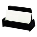 Back to School Sale | Universal UNV08109 Holds (50) 2 x 3.5 Cards Plastic 3.75 in. x 1.81 in. x 1.38 in. Business Card Holder - Black image number 1
