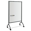 White Boards | Safco 8511BL Impromptu 42 in. x 21.5 in. x 72 in. Magnetic Whiteboard Collaboration Screen - White/Black image number 0