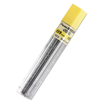PENCILS | Pentel 50-9-HB 0.9 mm HB Super Hi-Polymer Lead Refills - Black (15/Pack)