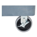 Cleaning Carts | Rubbermaid Commercial 2192464 BRUTE Heavy-Duty Ergo Handle Utility Cart Plastic Two Shelves 500 lb Capacity 25.5-in x 44-in x 39-in Gray image number 7