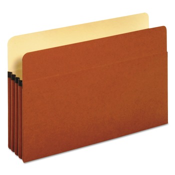 Universal UNV15161 3-1/2 in. Straight Tab Expansion File Pockets - Legal, Redrope/Manila (25/Box)