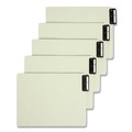 File Folders | Smead 63276 8.5 x 14 100 Percent Recycled End Tab Pressboard Guides with Metal Tabs - Green (1-Set) image number 3
