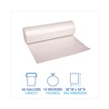  | Boardwalk V7658HNKR01 38 in. x 58 in. 60 gal. 14 microns High-Density Can Liners - Natural (200/Carton) image number 4