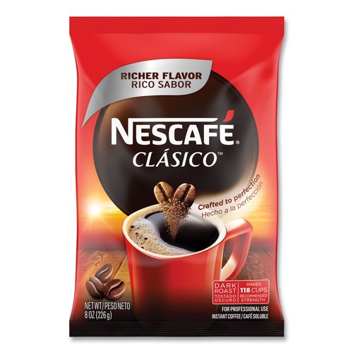 Coffee | Nescafe 12524962 8 oz Dark Roast Instant Coffee - Clasico (12/Carton) image number 0