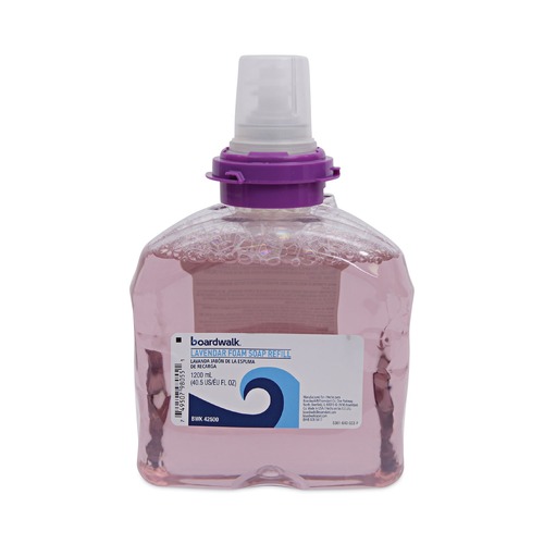 Hand Soaps | Boardwalk 5361-02-GCE00LP 1200 mL Lavender Foam Soap Refill - Cranberry Scent (2/Carton) image number 0