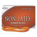 Rubber Bands | Alliance 37176 1 lbs. Box Size 117B 0.04 in. Gauge Non-Latex Rubber Bands - Orange (1-Box) image number 0