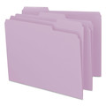 Just Launched | Smead 12443 Colored File Folders with Assorted 1/3-Cut Tab Positions - Letter, Lavender (100/Box) image number 1