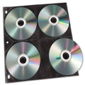 Binders | Vaultz VZ01415 Two-Sided CD Refill Pages for Three-Ring Binder with 8 Disc Capacity - Clear/Black (50/Pack) image number 2