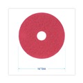 Cleaning & Janitorial Accessories | Boardwalk BWK4016RED 16 in. Diameter Buffing Floor Pads - Red (5/Carton) image number 2