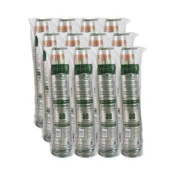 Dart RTP20BARE Bare Eco-Forward 20 oz. Plastic RPET Cold Cups - Leaf Design (600/Carton)