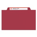 File Folders | Smead 13703 2 in. Expansion 1 Divider Letter Size 4 SafeSHIELD Fasteners Top Tab Classification Folders - Red Exterior (10/Box) image number 2