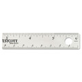 Office & Office Supplies | Westcott 10414 6 in. Long Standard/Metric Stainless Steel Office Ruler With Non Slip Cork Base image number 2