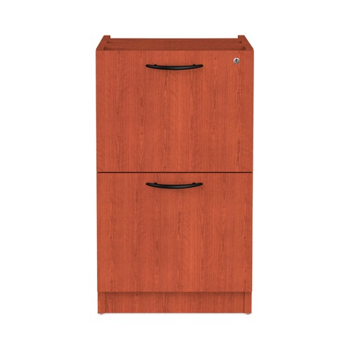 Office Filing Cabinets & Shelves | Alera ALEVA542822MC 15.63 in. x 20.5 in. x 28.5 in. Valencia Series 2-Drawer Full File Pedestal - Medium Cherry image number 0