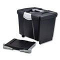 Office Filing Cabinets & Shelves | Storex 61523U02C 11.5 in. x 14.3 in. x 13 in. Letter File Box with Tray - Black (2/Carton) image number 1