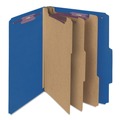 File Folders | Smead 19096 Eight-Section Pressboard Top Tab Classification Folders - Dark Blue/Legal Size (10/Box) image number 6