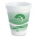  | Dart 12J16H 12 oz. Horizon Hot/Cold Foam Drinking Cups - Green/White (1000/Carton) image number 1