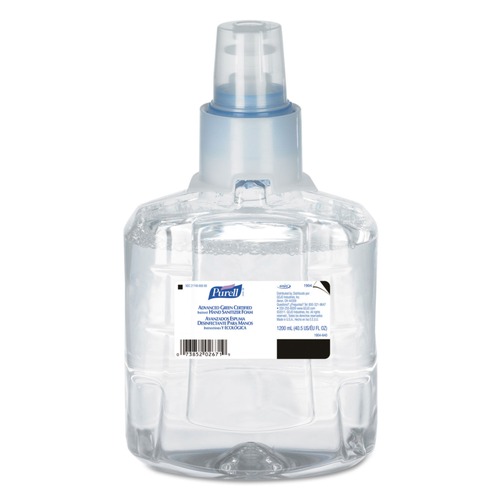 Hand Sanitizers | PURELL 1904-02 1200 ml Fragrance-Free Advanced Hand Sanitizer Green Certified Foam Refill for LTX-12 Dispensers image number 0
