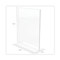 Office Presentation Supplies | Deflecto 69201 Classic Image 8.5 in. x 11 in. Insert Double-Sided Sign Holder - Clear image number 4