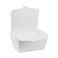 Food Trays, Containers, and Lids | Pactiv Corp. NOB03W 66 oz 6.5 x 4.5 x 3.25 EarthChoice OneBox Paper Box - White (160/Carton) image number 1