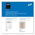 Paper Towel Holders | Scott 46253 Essential 13.06 in. x 11 in. x 16.94 in. Manual Hard Roll Towel Dispenser - Black (1/Carton) image number 8