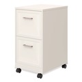 Office Filing Cabinets & Shelves | Alera 26414 Two-Drawer Mobile Vertical File 2 Letter-Size File Drawers 14.25 x 18 x 26.7 - Pearl White image number 2