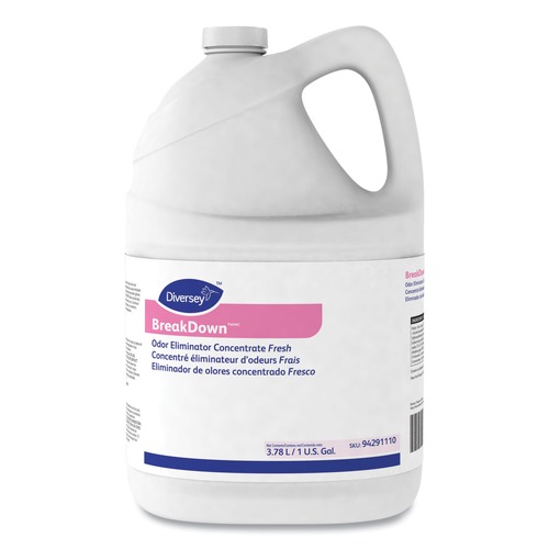 Odor Control | Diversey Care 94291110 Breakdown 1 Gallon Fresh Scet Liquid Odor Eliminator (4/Carton) image number 0