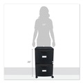 Office Filing Cabinets & Shelves | Storex 61312B01C 14.75 in. x 18.25 in. x 26 in. 2 Legal/Letter-Size File Drawers Mobile Filing Cabinet - Black image number 8
