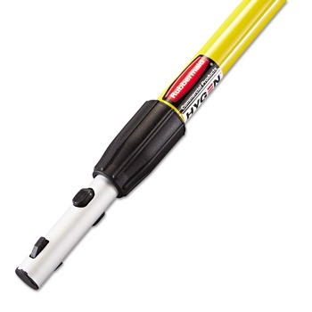 Rubbermaid Commercial HYGEN FGQ75500YL00 48 in. - 72 in. HYGEN Quick-Connect Extension Handle - Yellow/Black