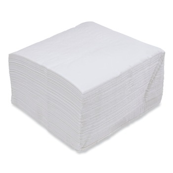 Boardwalk BWK8307 17 in. x 17 in. 1-Ply Dinner Napkin - White (3000/Carton)