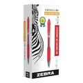 Just Launched | Zebra 46730 Fine 0.5 mm Sarasa Dry Gel X20 Retractable Gel Pen - Red Ink, Clear/Red Barrel (1 Dozen) image number 0