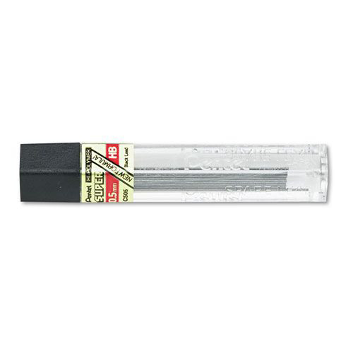 Pencils | Pentel C505-HB 0.5 mm Super Hi-Polymer HB Lead Refills - Black (12/Pack) image number 0