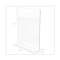Office Presentation Supplies | Deflecto 69201 Classic Image 8.5 in. x 11 in. Insert Double-Sided Sign Holder - Clear image number 7
