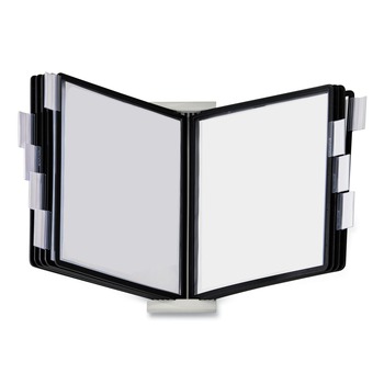 Durable 561201 InstaView Expandable Desktop Reference System with 10 Panels - Black/White