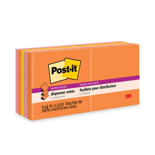 Notebooks & Pads | 3M R330-10SSAU 3 in. x 3 in. Pop-up Note Refill - Energy Boost Collection Colors (10/Pack) image number 0