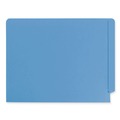 File Folders | Smead 25010 Straight Tabs Letter Size 0.75 in. Expansion Shelf-Master Reinforced End Tab Colored Folders - Blue (100/Box) image number 0