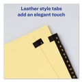 Just Launched | Avery 11352 11 in. x 8.5 in. 31-Tab Preprinted Leather 1 to 31 Tab Dividers with Gold Reinforced Edge - Black/Buff (1-Set) image number 4