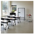 White Boards | Safco 8511BL Impromptu 42 in. x 21.5 in. x 72 in. Magnetic Whiteboard Collaboration Screen - White/Black image number 2