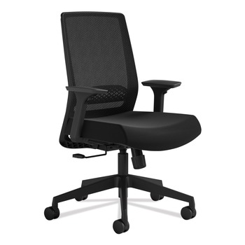 OFFICE FURNITURE AND LIGHTING | Safco 6830BMBL Supports Up to 275 lbs. 18 in. to 22 in. Seat Height Medina Basic Task Chair - Black